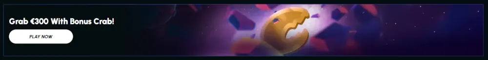 Banner promozionale Slotexo Bonus Crab con un'offerta di ricompensa di €100